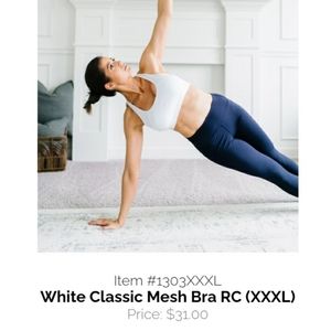 Zyia White Classic Mesh Bra XXXL